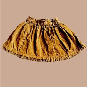 Zara Corduroy Skirt with Tulle Trim